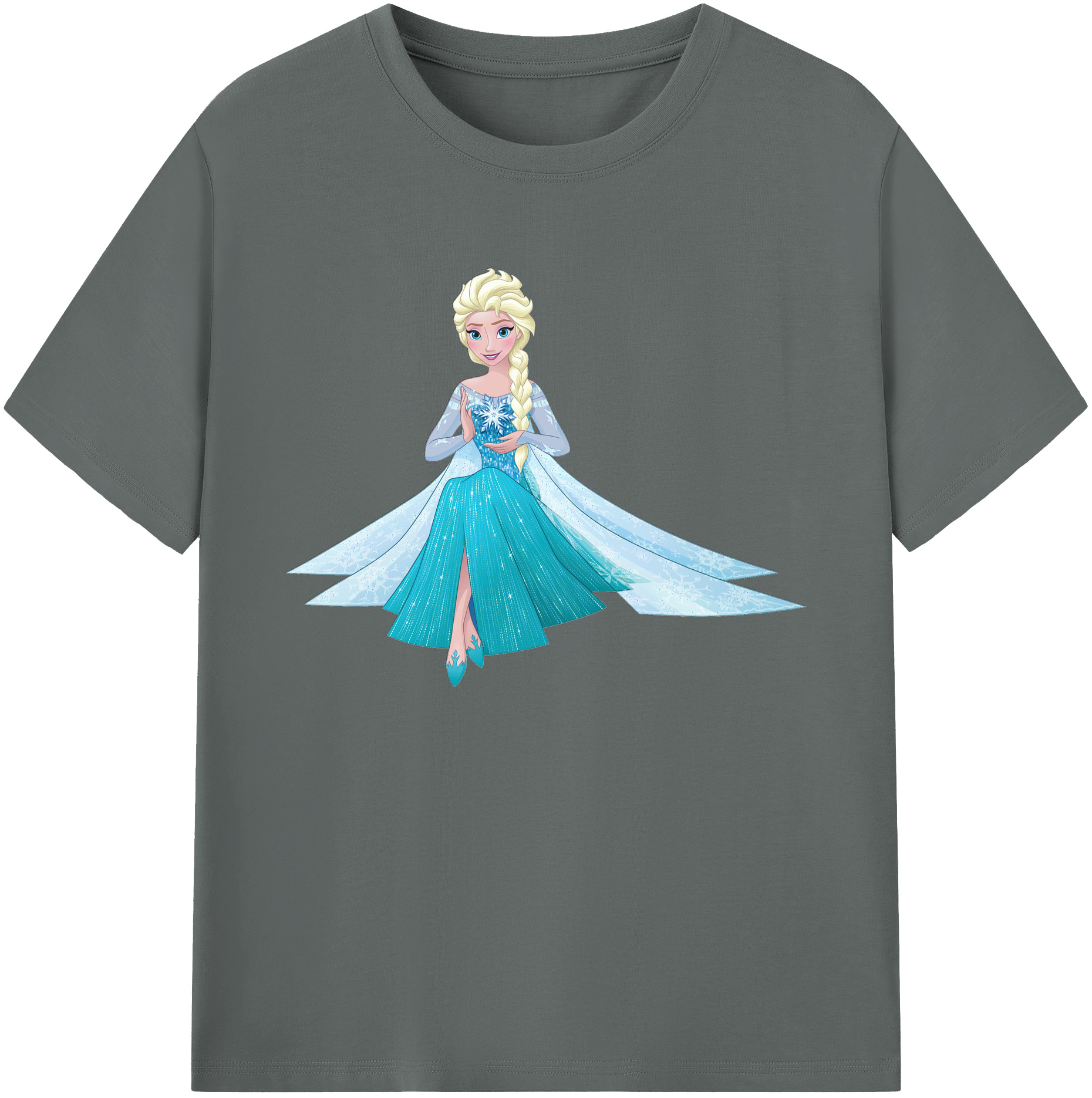 （画像用） アナと雪の女王 アンナ エルサ Frozen Anna Elsa 綿100％ メンズ半袖Tシャツ｜肌触りやわらか＆通気性
